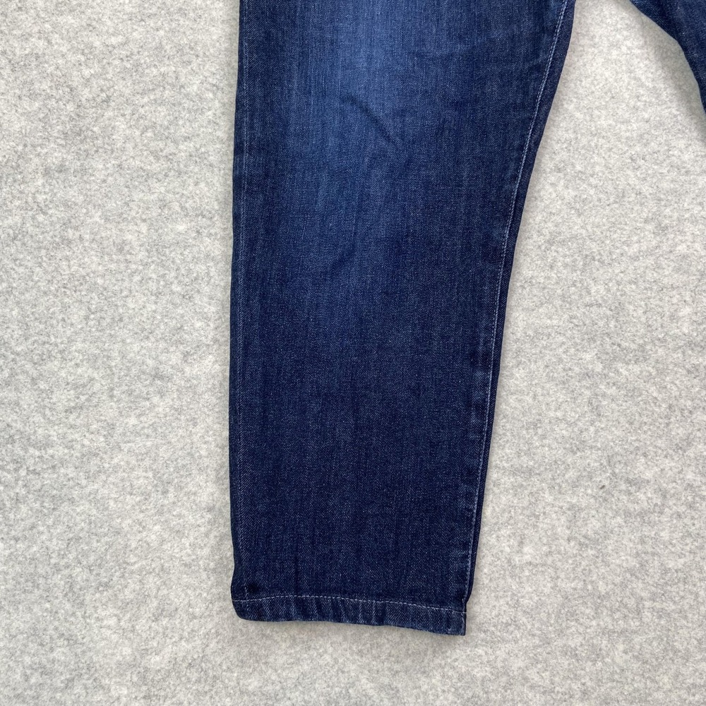 AG Adriano Goldschmied Everett Slim Straight Jeans Mens 34x22 Hemmed Dark Blue - Picture 3 of 16